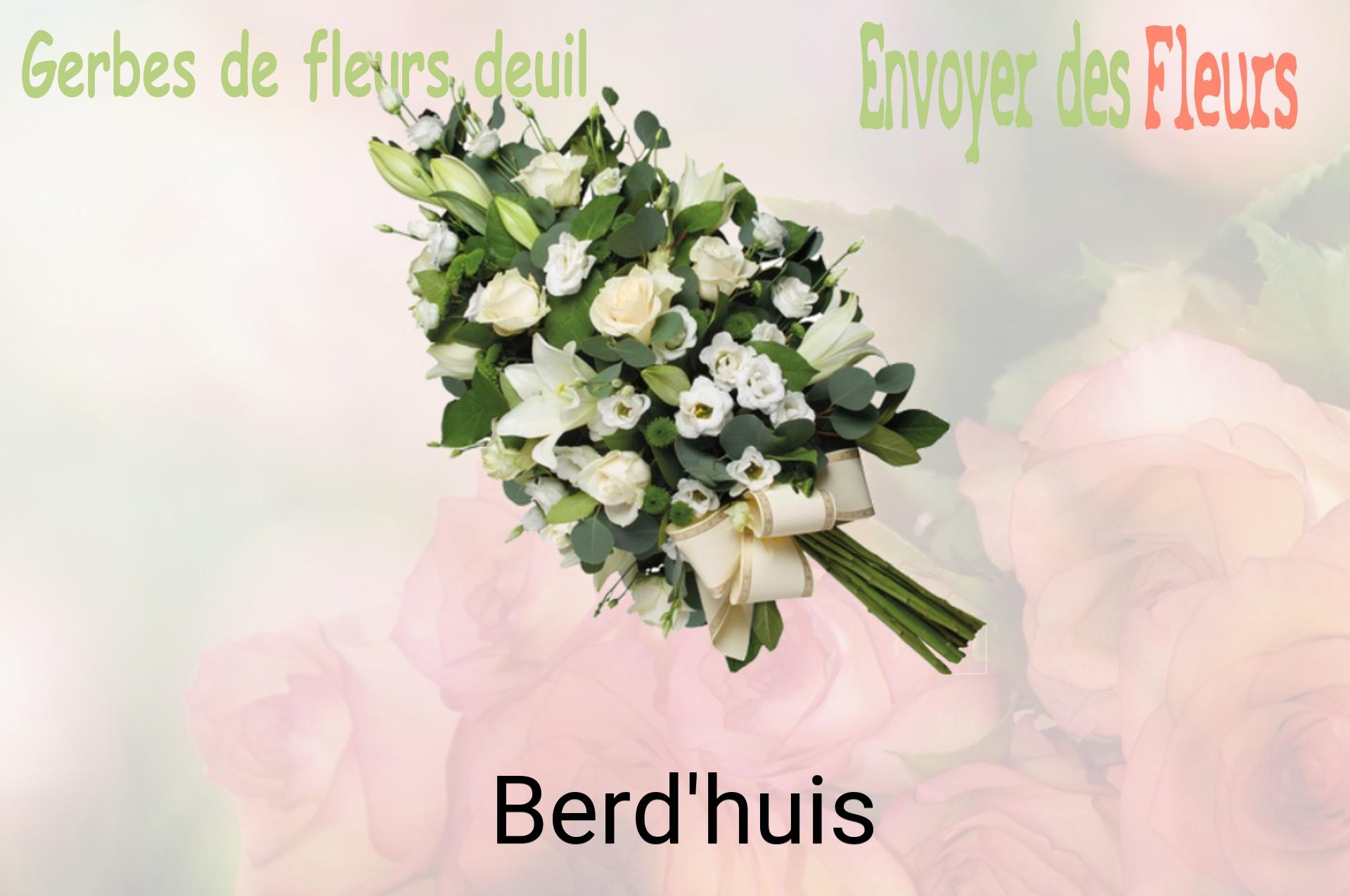 Gerbe de fleurs de deuil livrée à Berd'huis